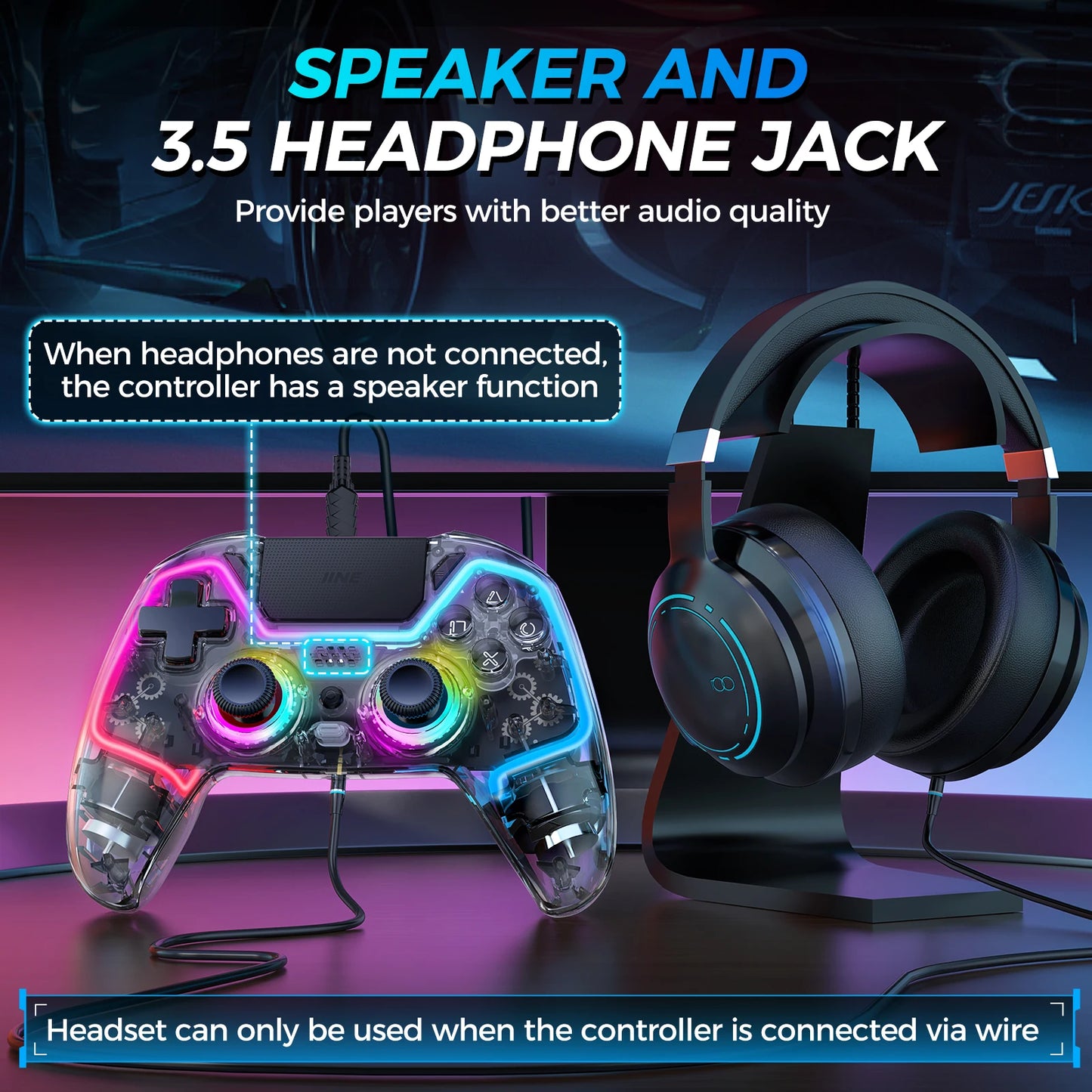 IINE Bastet Wireless Controller Compatible with PS4/Switch/PC/Android/IOS