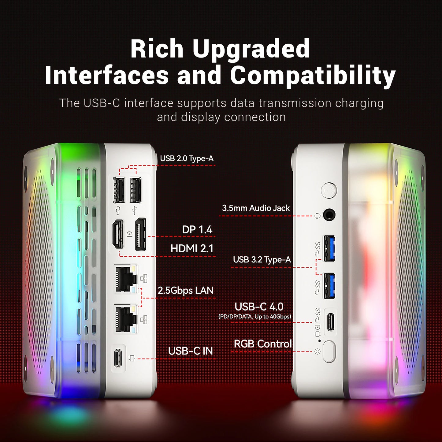 FIREBAT MN56 MINIPC Desktop Colorful Gaming Computer