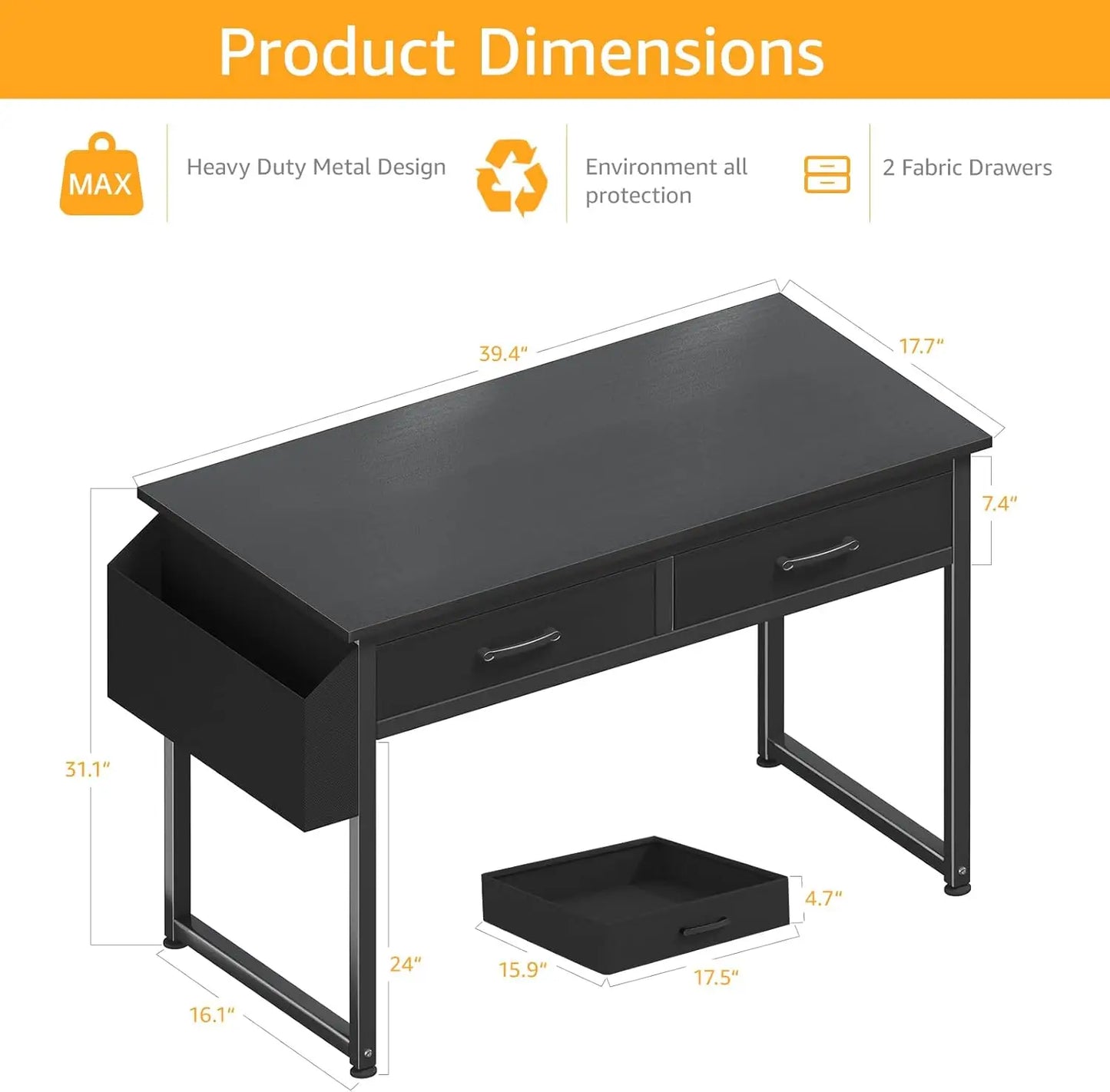 32-Inch Small Bedroom Desk