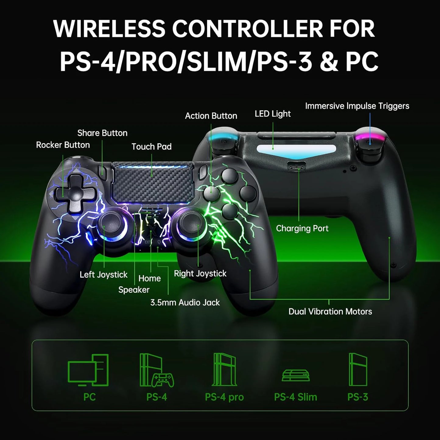 BG-4 for PS4 with Touch Pad Wireless Controller