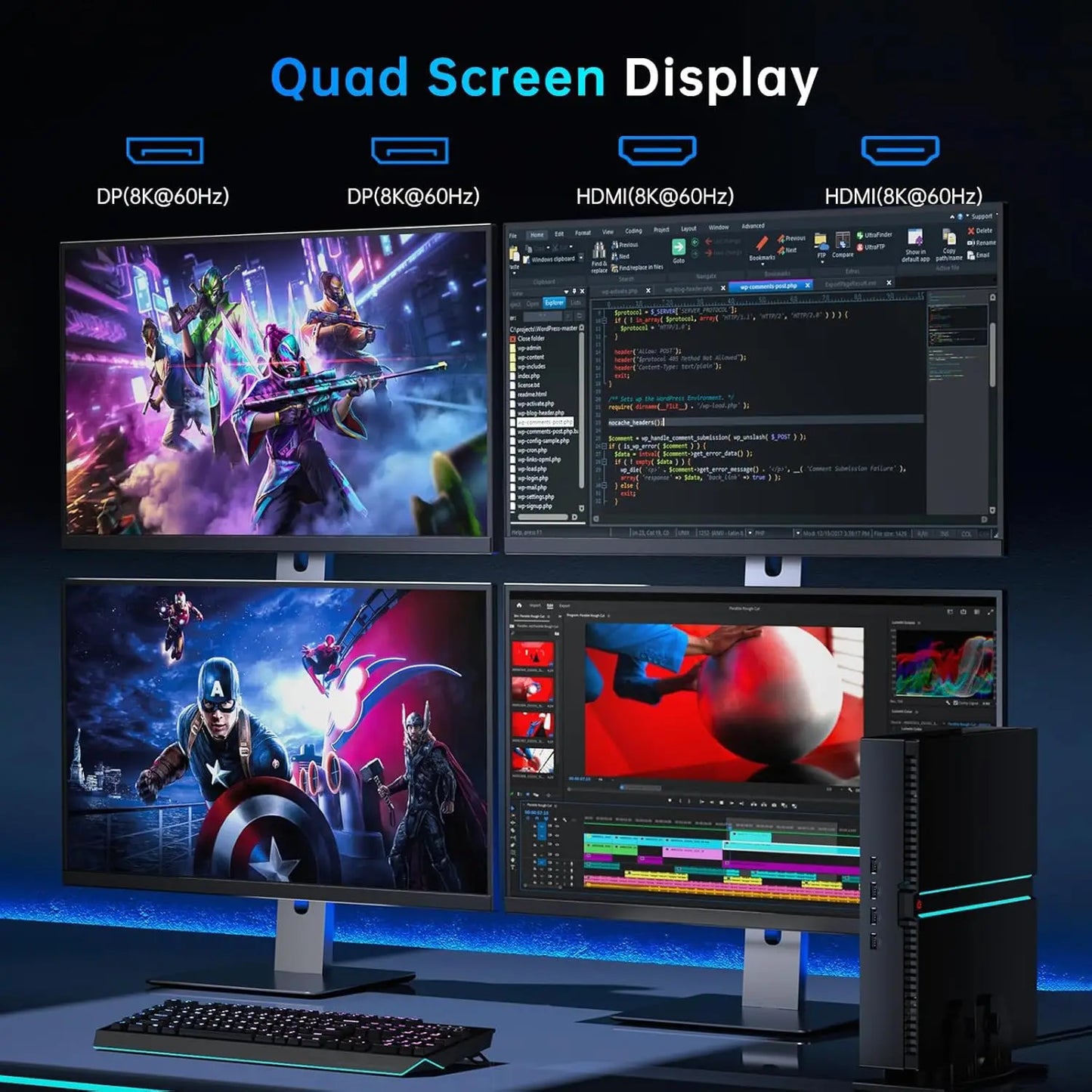 Partaker Mini PC Gaming Intel Core i9