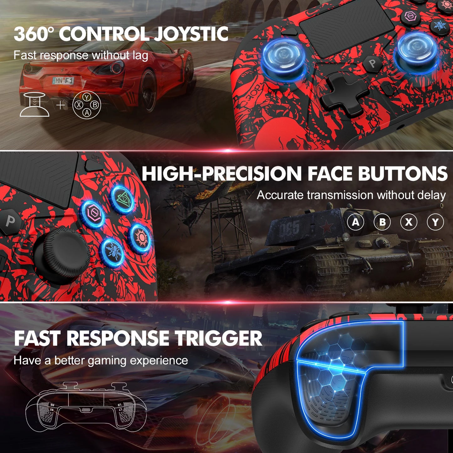 Wireless Controller for PlayStation 4/3 Joystick Console