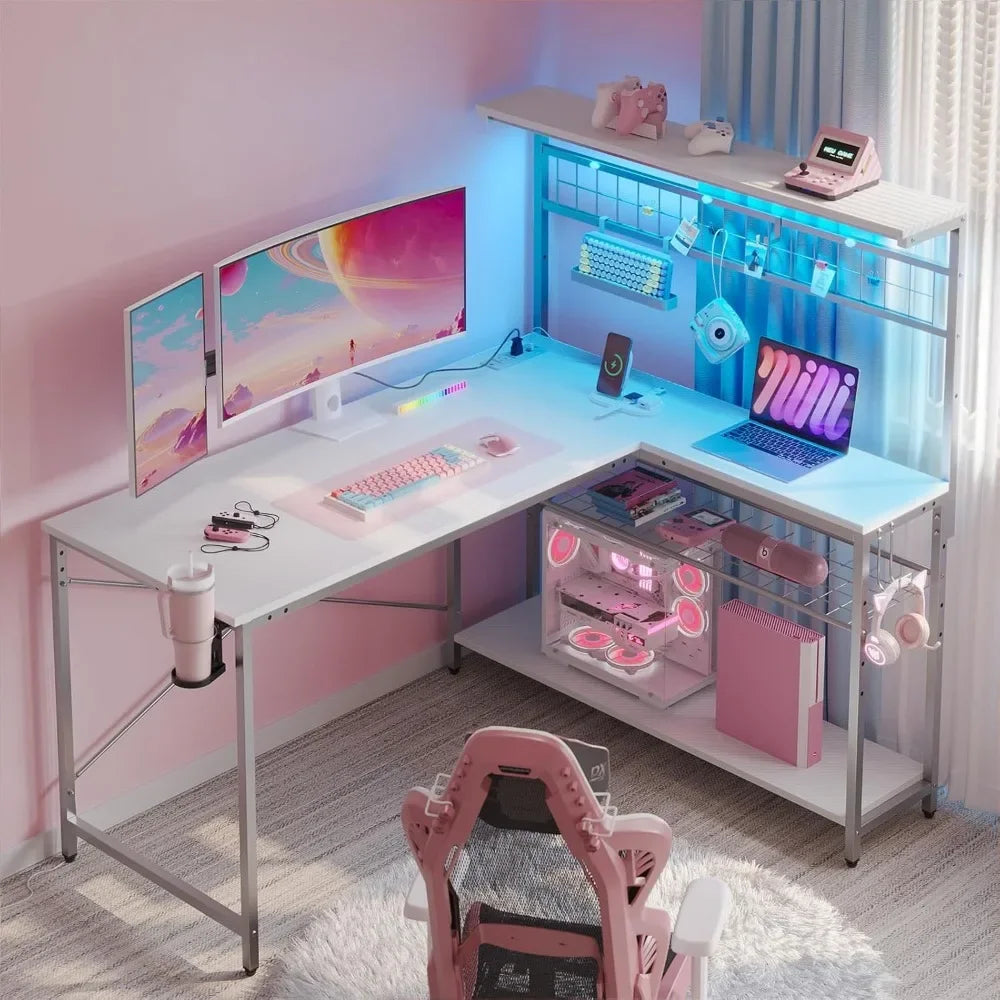 Gaming Desk 51" L-Shaped Reversible Gamer Table