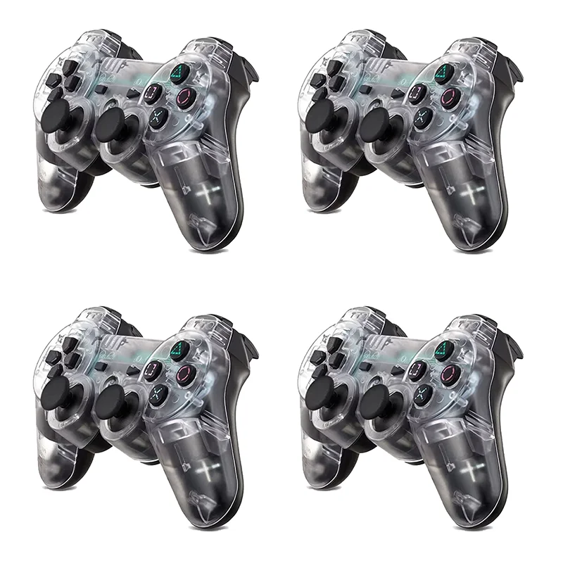 Wireless Dual Shock Gamepad Transparent Hand Controller for Sony PS3