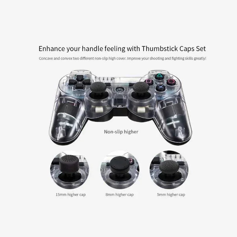 Wireless Dual Shock Gamepad Transparent Hand Controller for Sony PS3