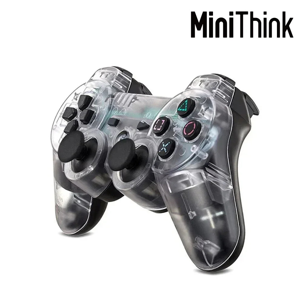 Wireless Dual Shock Gamepad Transparent Hand Controller for Sony PS3