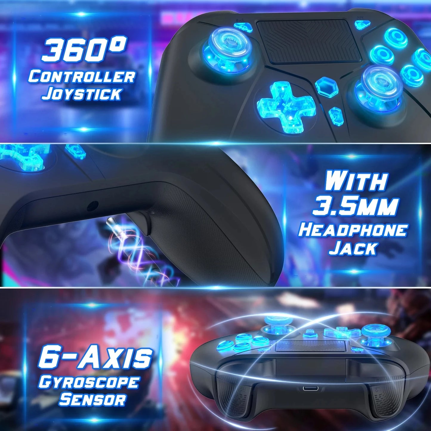 Wireless Controller for PS4 Console Compatible