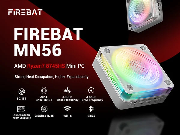 FIREBAT MN56 MINIPC  Desktop Colorful Gaming Computer